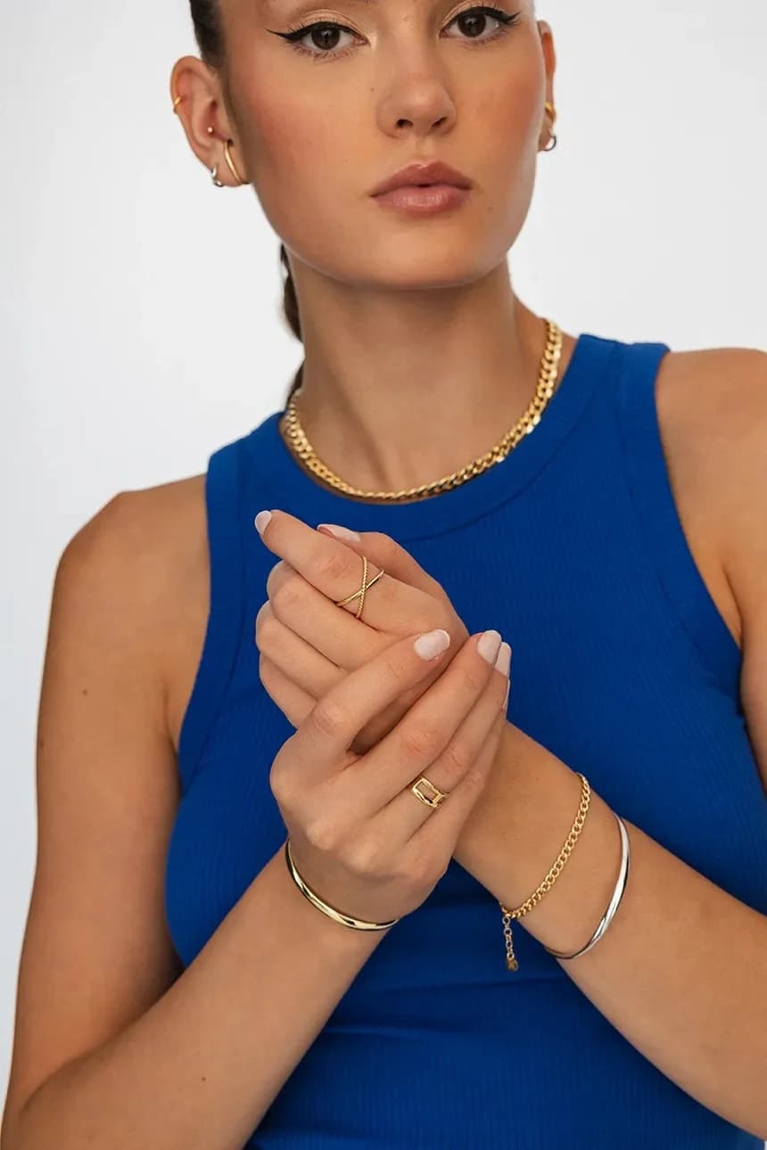 ВИНТАЖНОЕ серебряное кольцо с позолотой - фото 4