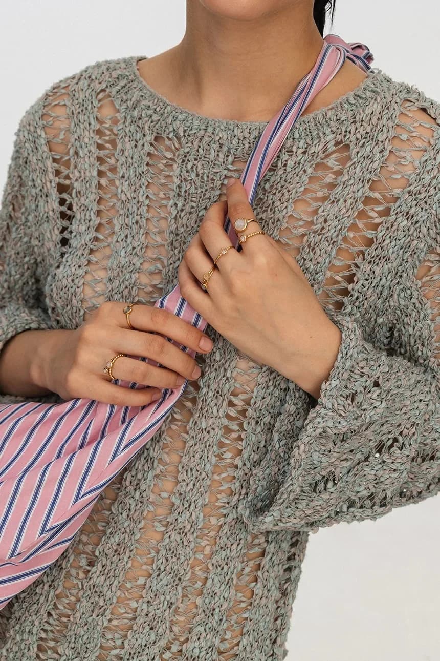 Позолоченное серебряное кольцо DUO - фото 6