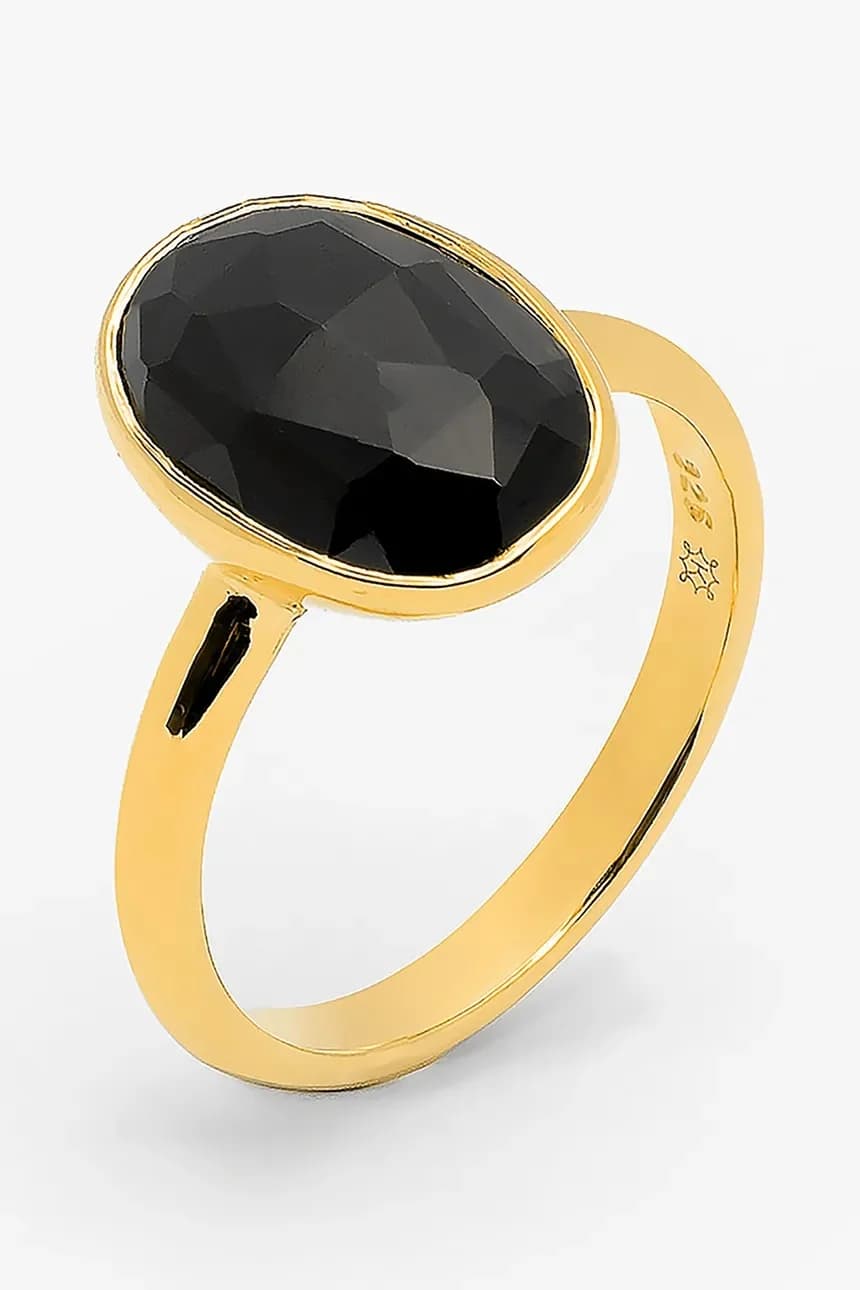 Позолоченное серебряное кольцо DUO - фото 2