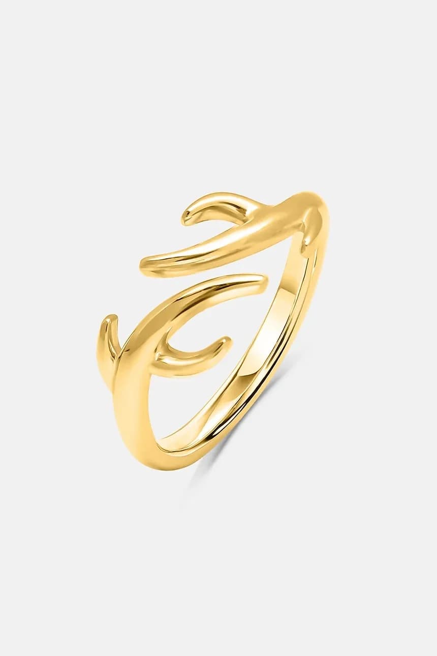 Кольцо из серебра с позолотой. - фото 2