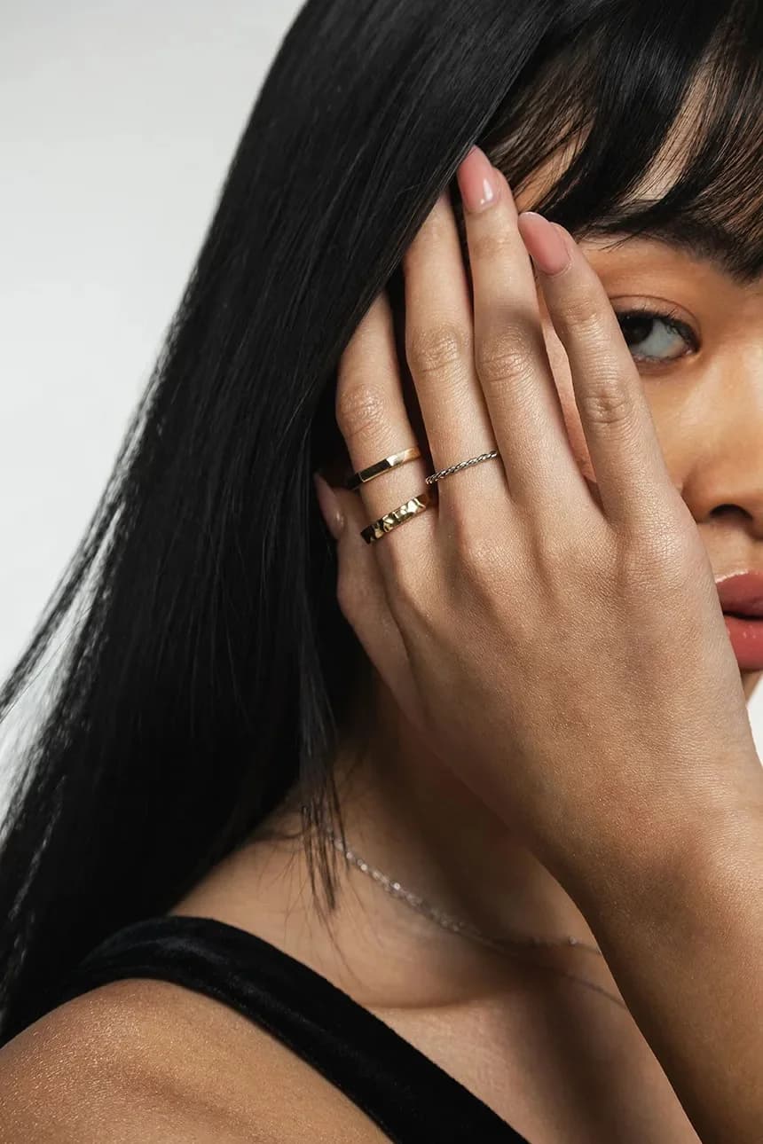 Позолоченное серебряное кольцо TRENDY - фото 3