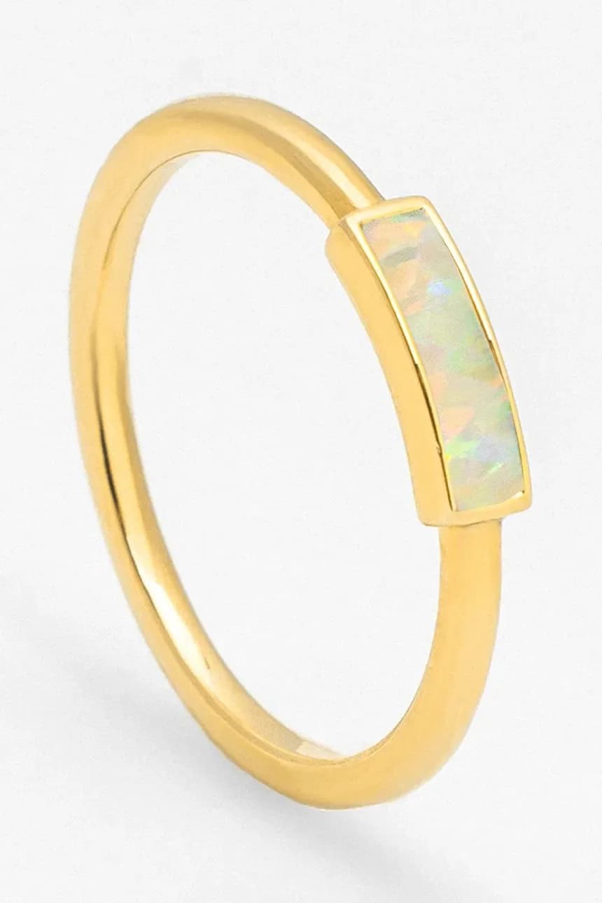 Позолоченное серебряное кольцо DUO - фото 2