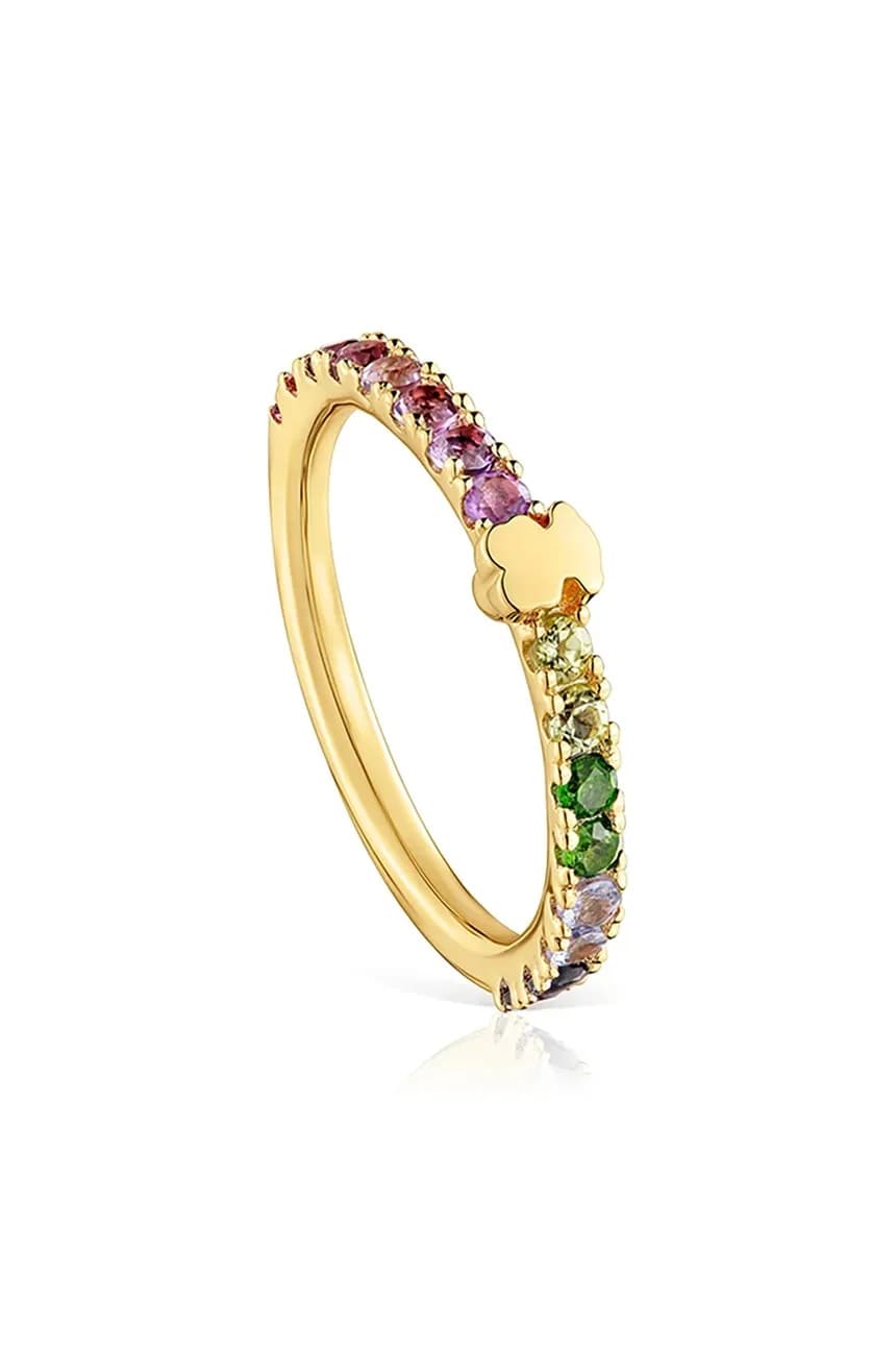 Кольцо из серебра с позолотой.