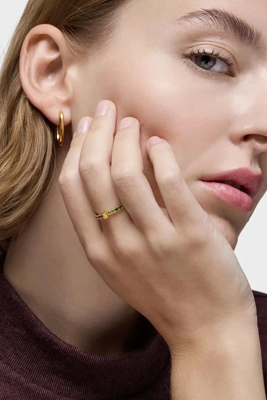 Кольцо из серебра с позолотой. - фото 4