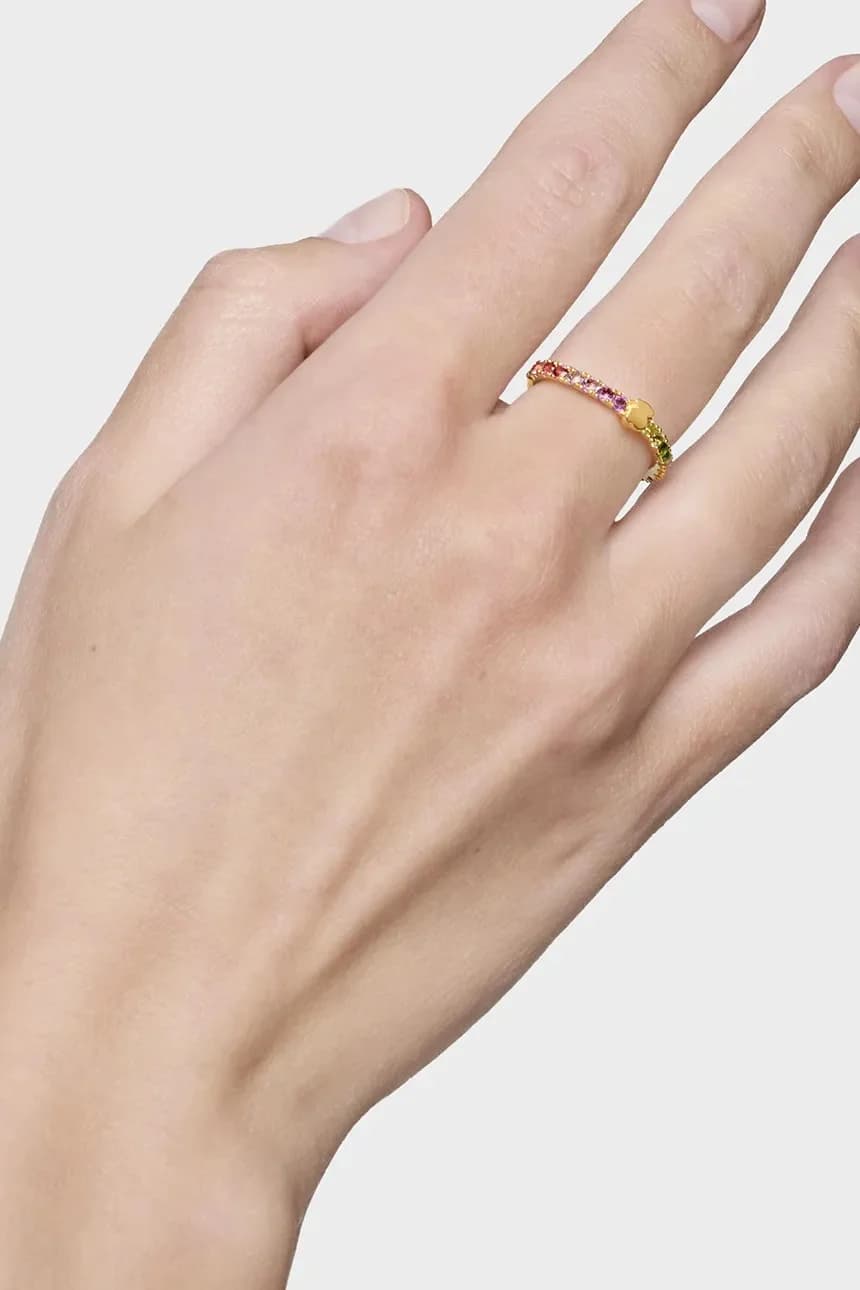 Кольцо из серебра с позолотой. - фото 6