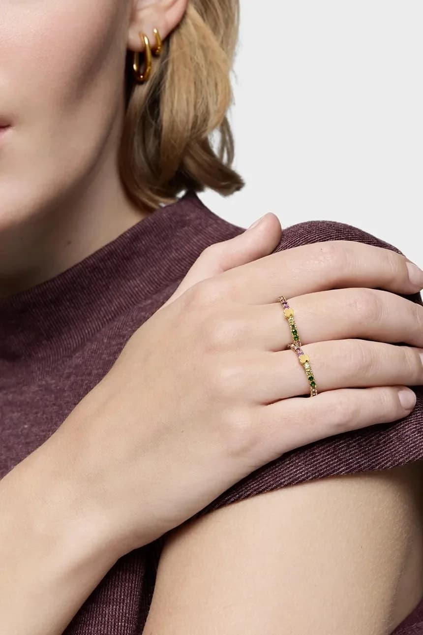 Кольцо из серебра с позолотой. - фото 5