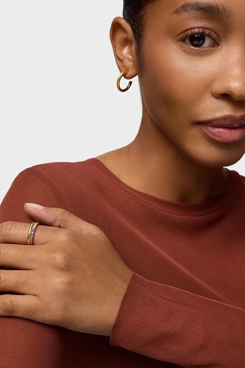 Кольцо из серебра с позолотой. - фото 5