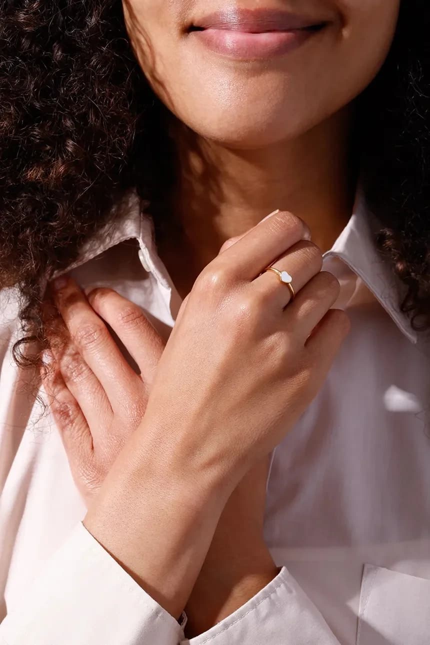 Кольцо из серебра с позолотой. - фото 2