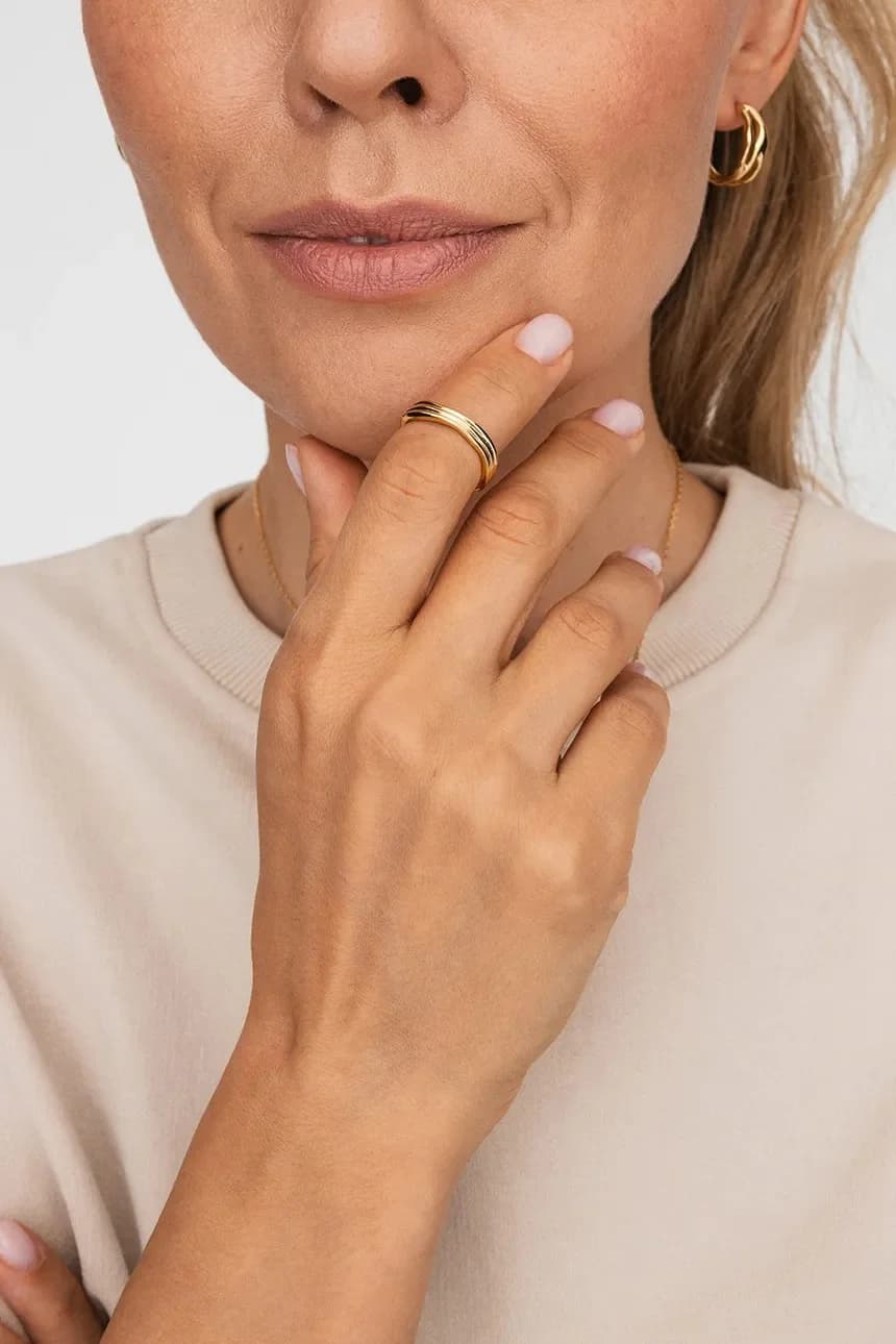 Позолоченное кольцо - фото 3