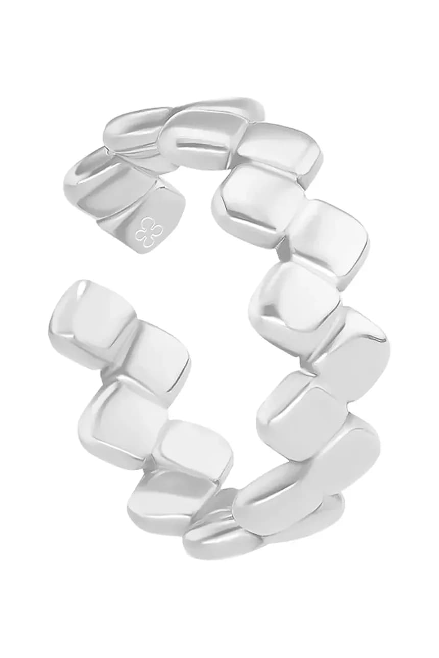 Посеребренное кольцо «Змея»