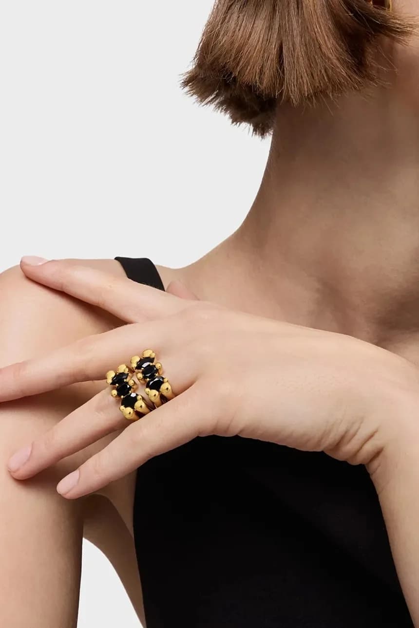 Кольцо из серебра с позолотой 12 Bold Bear Gem - фото 5