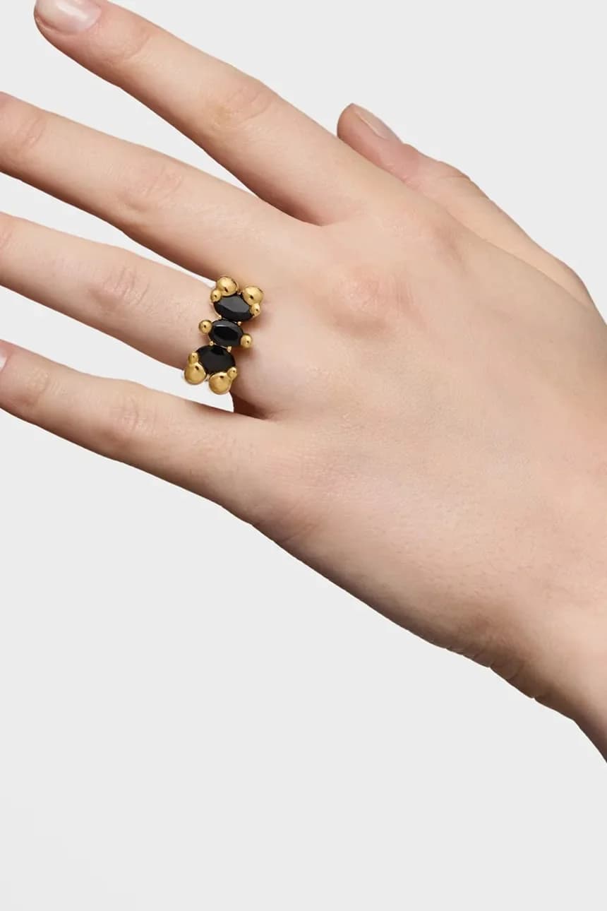 Кольцо из серебра с позолотой 12 Bold Bear Gem - фото 6