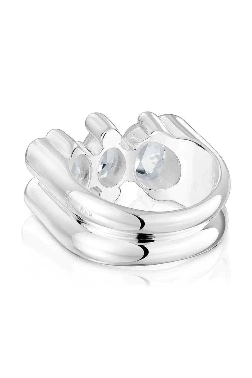 Серебряное кольцо 12 Bold Bear Gem - фото 3