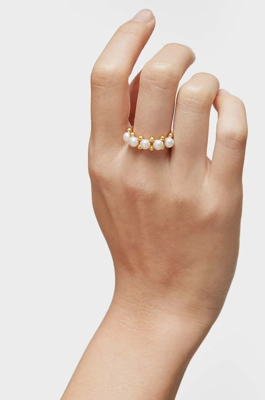 Кольцо из серебра с позолотой 12 - фото 4