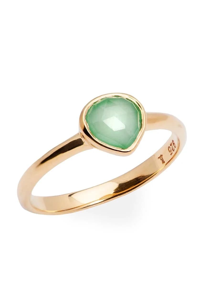 Позолоченное серебряное кольцо DUO