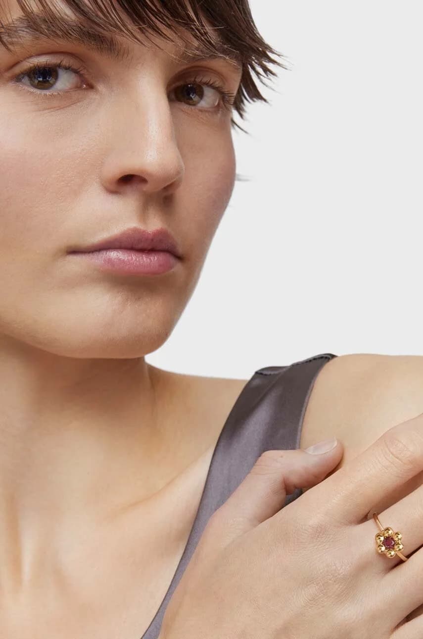 Кольцо Sugar Party из серебра с покрытием из 12 золотых - фото 4