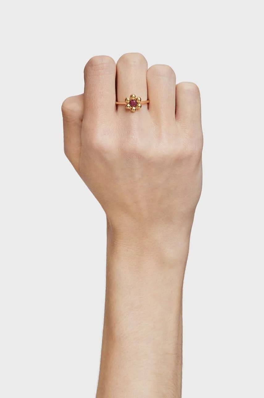 Кольцо Sugar Party из серебра с покрытием из 12 золотых - фото 6