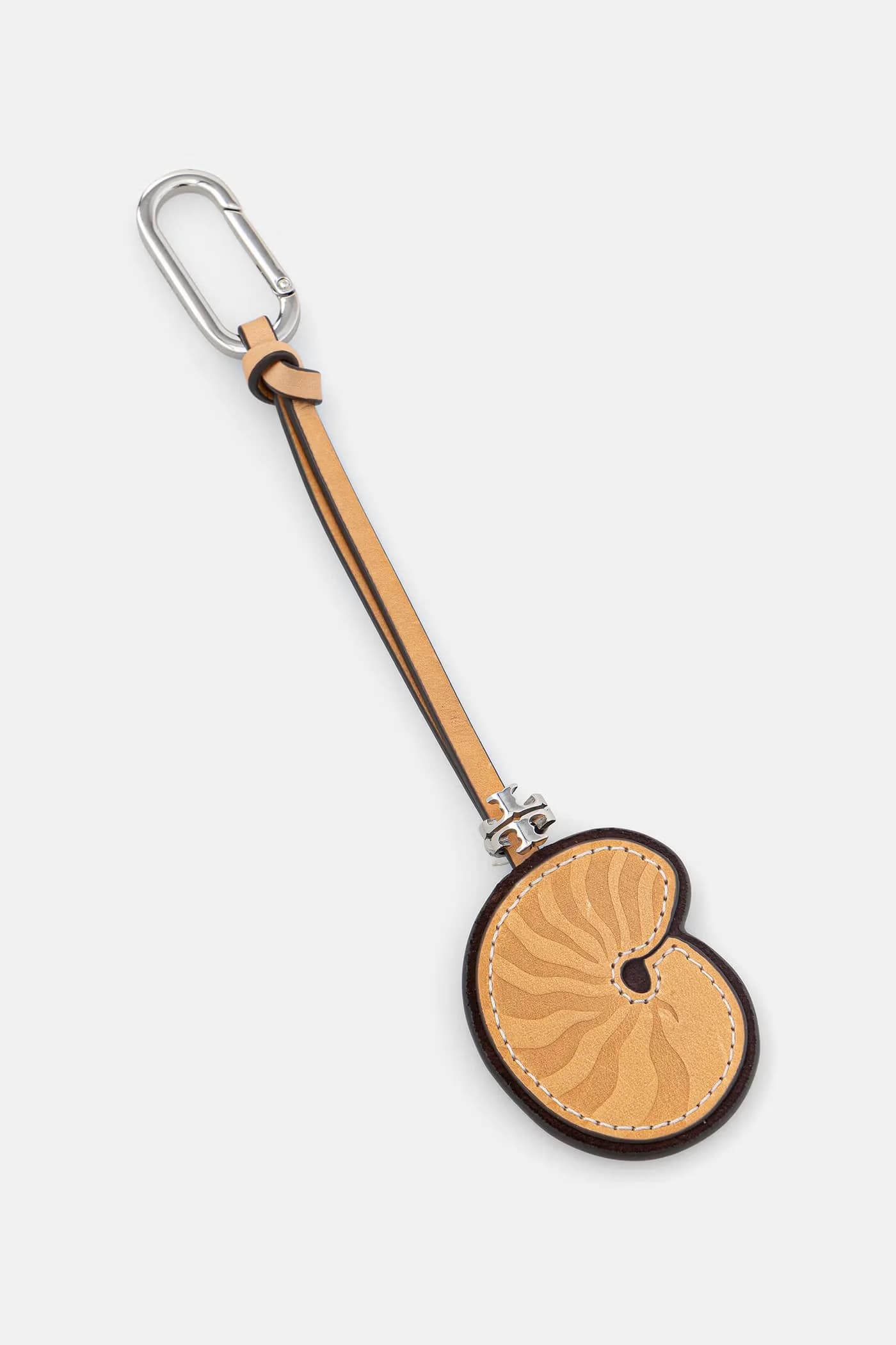 Брелок из кожи в виде ракушки улитки