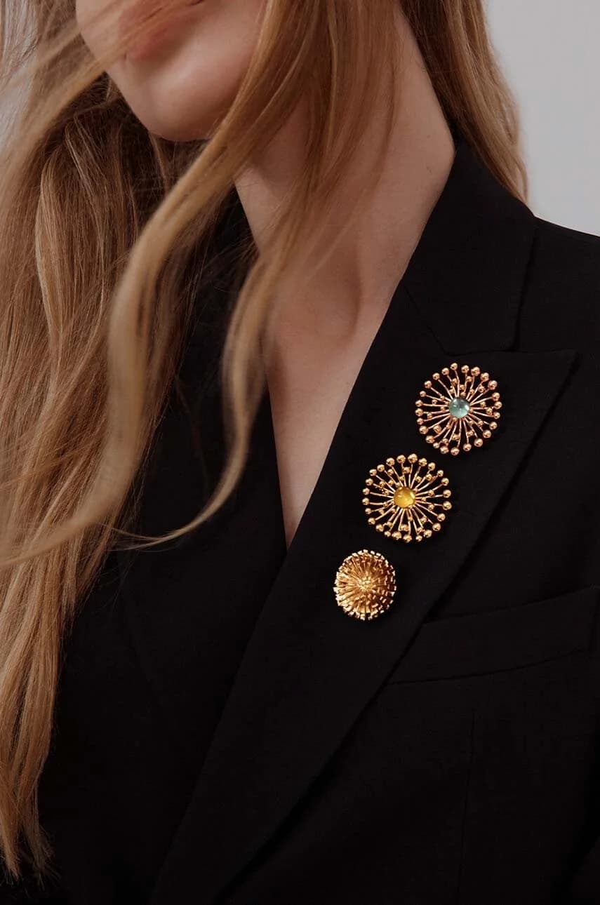 Позолоченная брошь Celebrate - фото 3