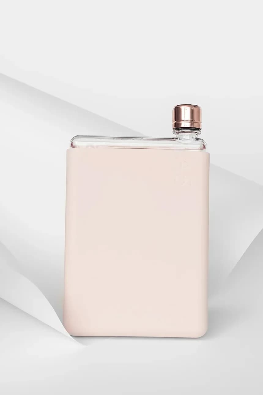 Чехол для бутылки с силиконовым рукавом A5 бледно-кораллового цвета - фото 5