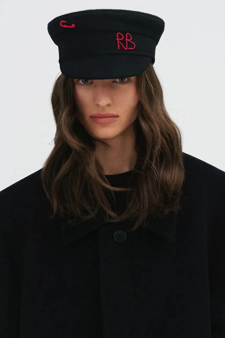 Шерстяная плоская кепка RUSLAN BAGINSKIY Кепка Baker Boy с булавкой - фото 5