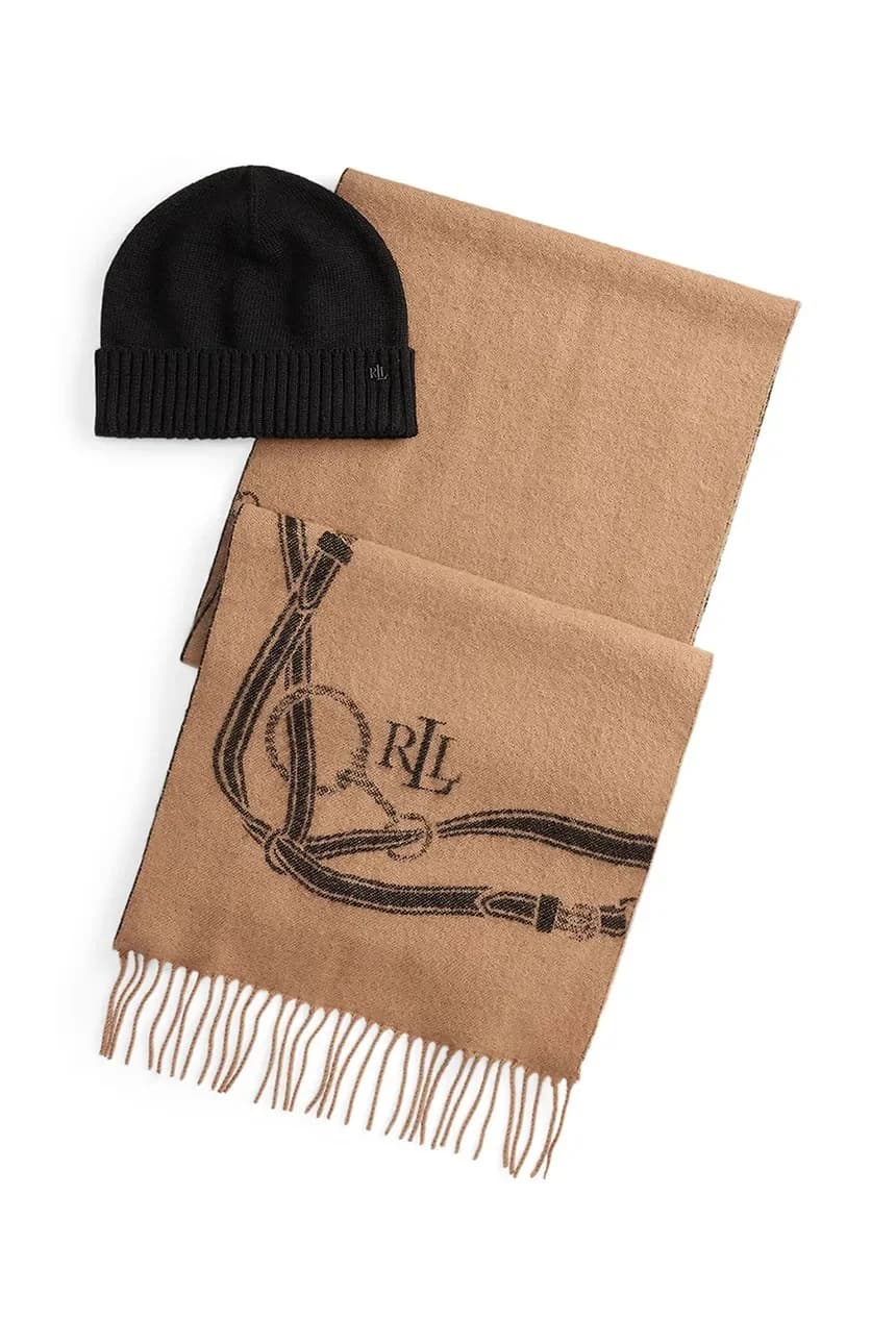 Шапка и шарф из смесовой шерсти