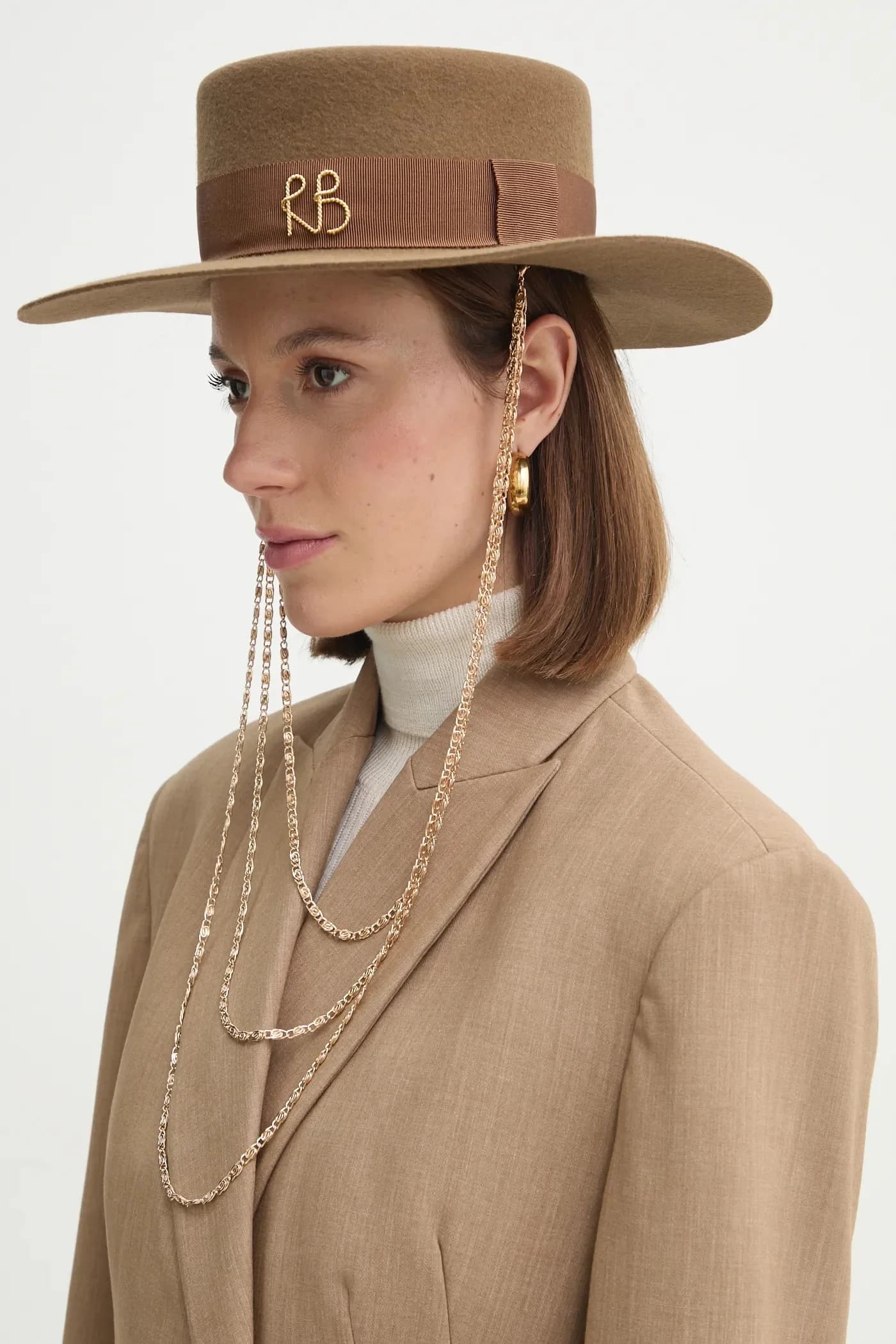 RUSLAN BAGINSKIY Шляпа Canotier с монограммой