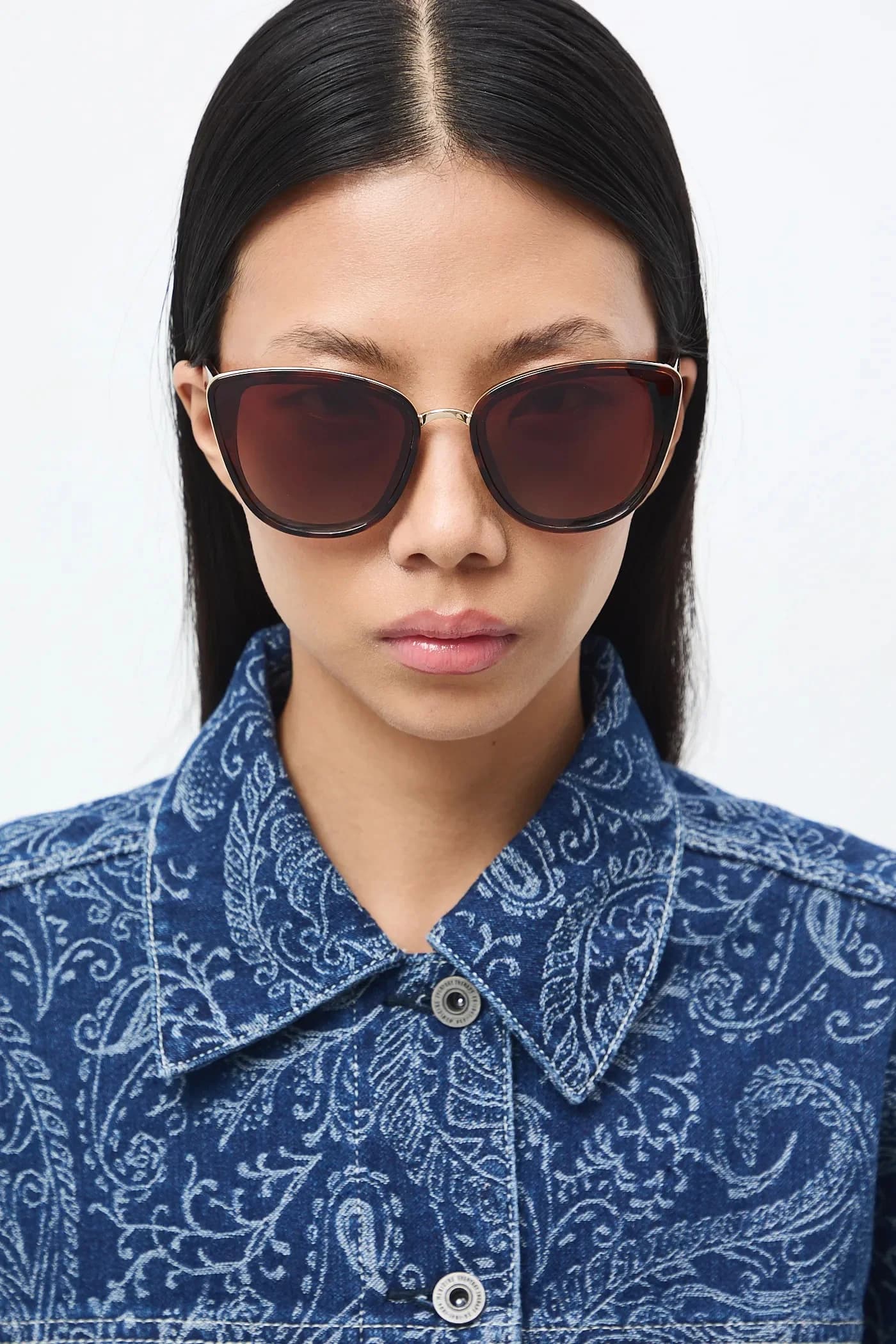 Женские солнцезащитные очки «кошачий глаз» - фото 5