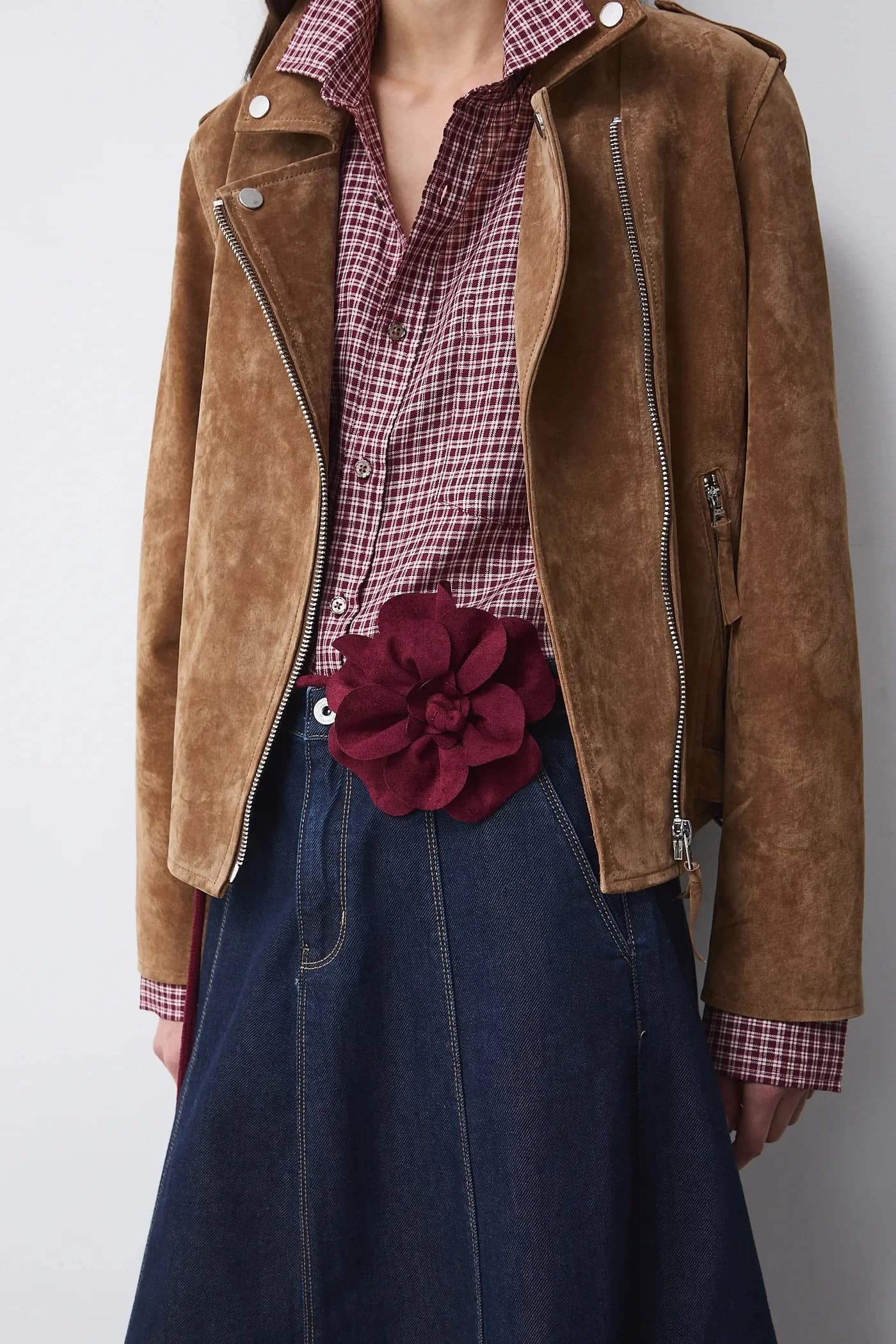 Женский ремень из искусственной замши. - фото 4