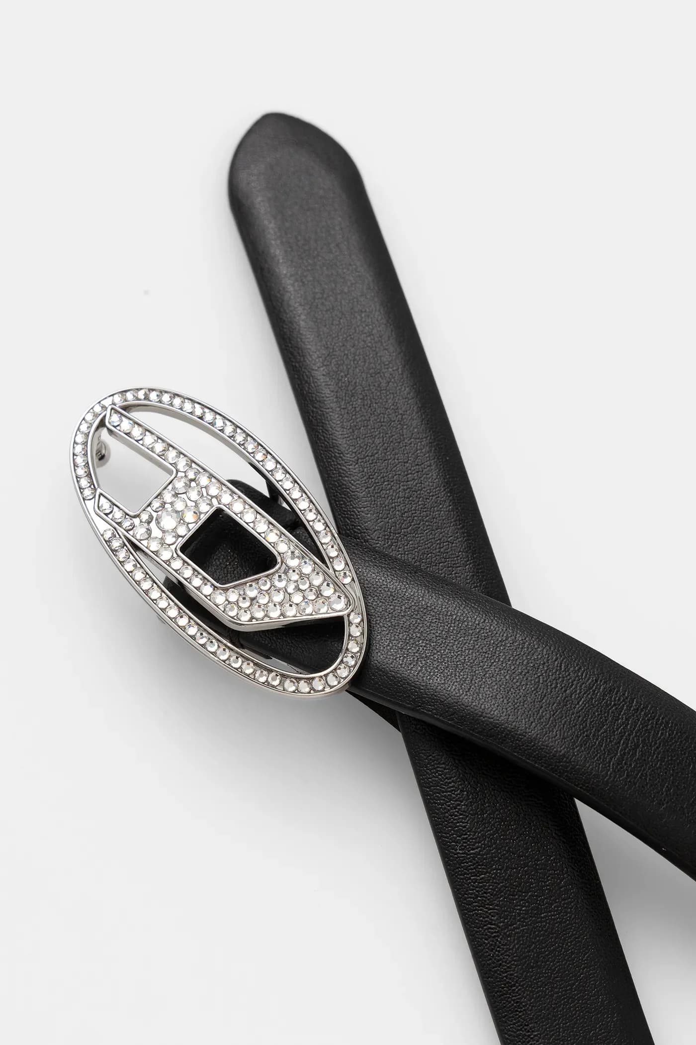 Кожаный ремень OVAL D LOGO B-1DR STRASS 20 - фото 2