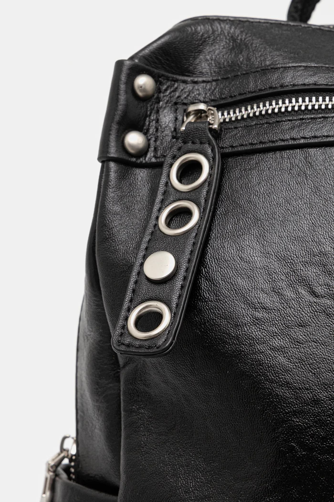 Кожаный рюкзак - фото 4