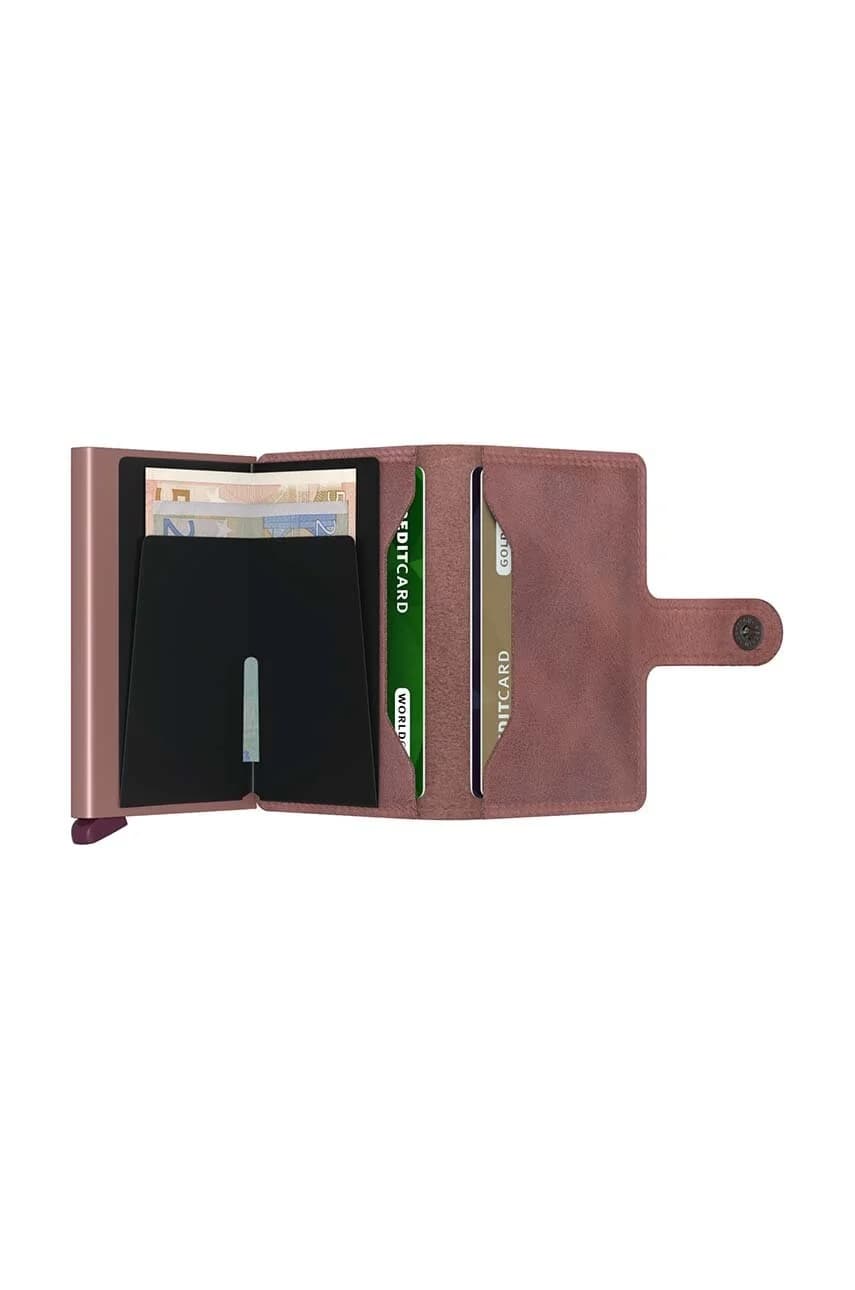 Винтажный кожаный кошелек лилового цвета - фото 3