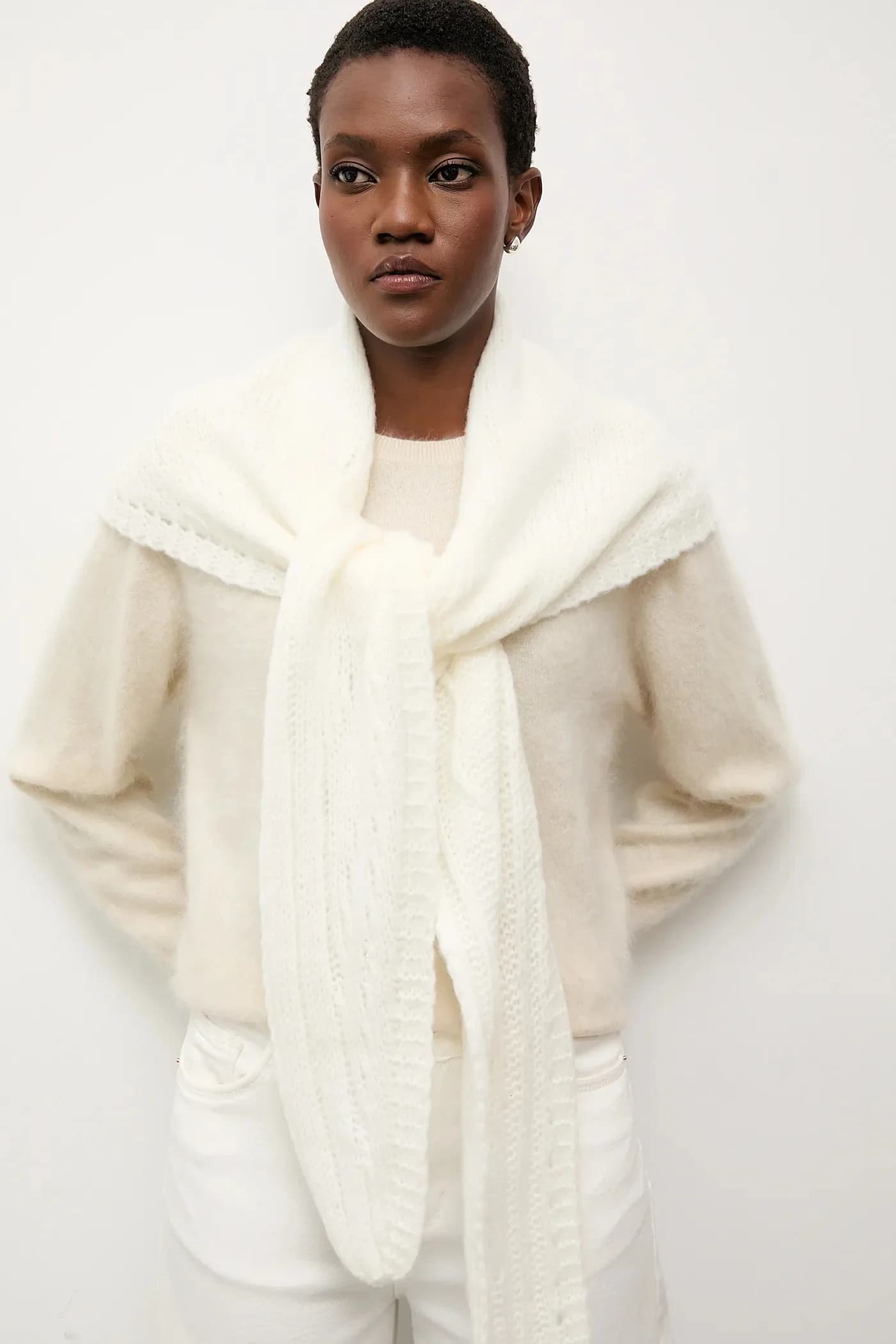 Шарф из шерсти мериноса - фото 4