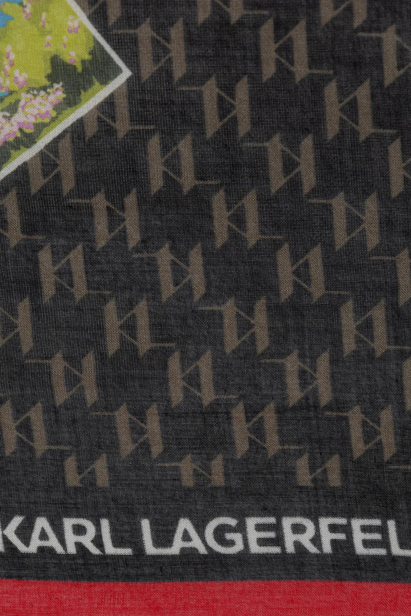 шарф IKON MONOGRAM из смесового шелка - фото 3