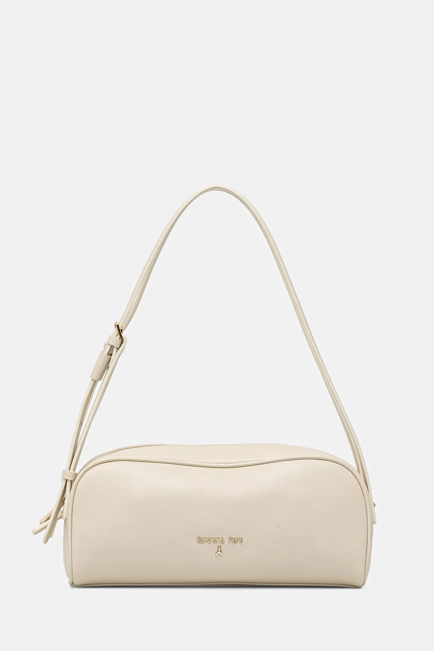 Кожаная женская сумка-багет