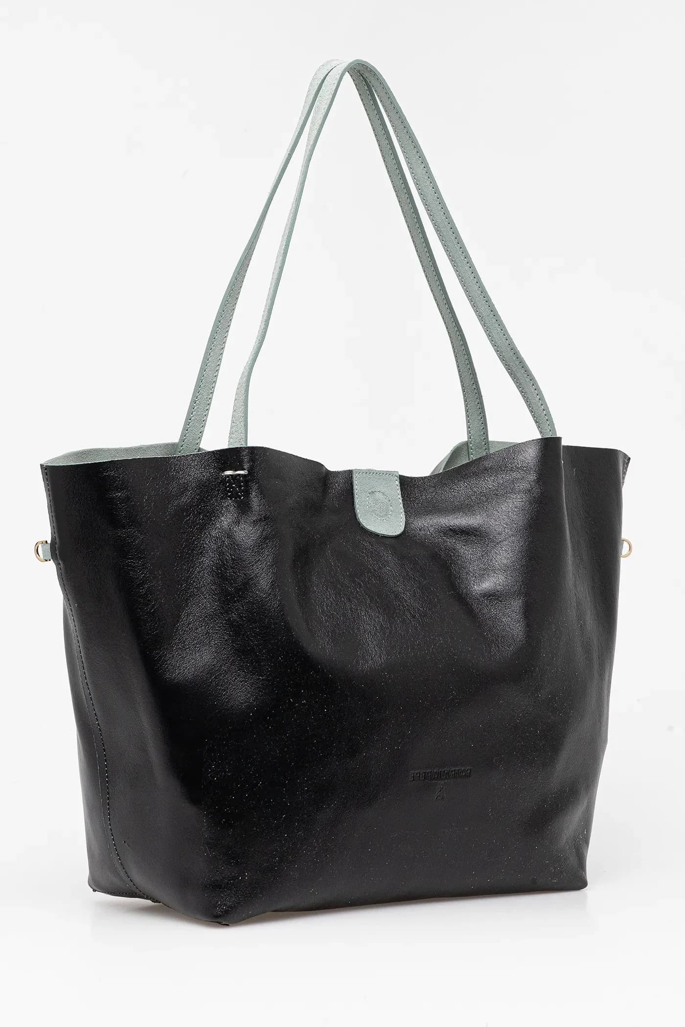 Двусторонняя кожаная сумка. - фото 2