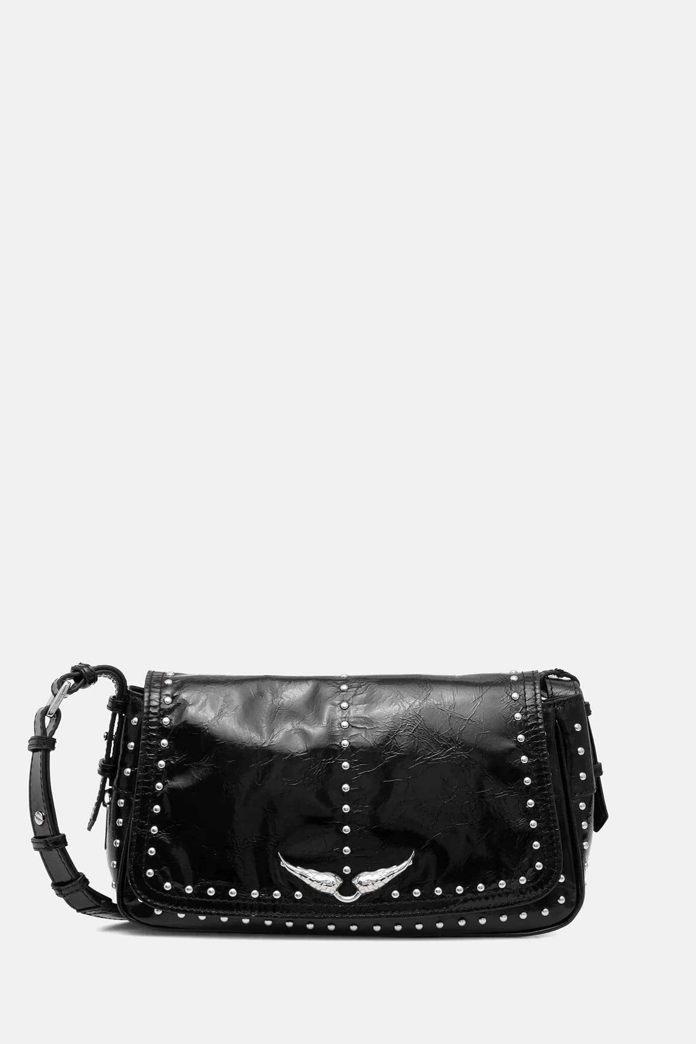 Кожаная сумка LE ZOUZOU VINTAGE PATENT STUDS