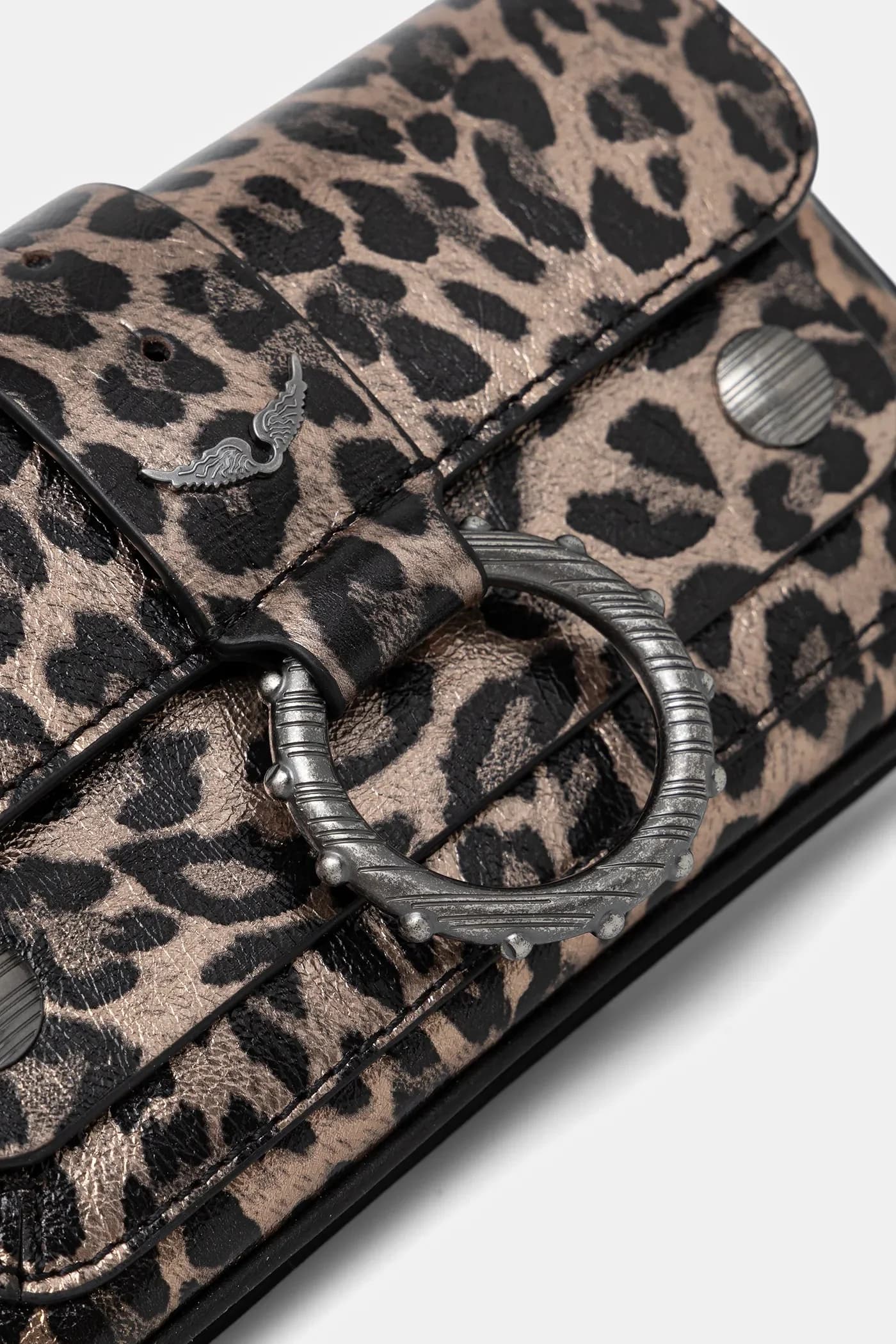 Кожаная сумка KATE WALLET METAL LEO - фото 5