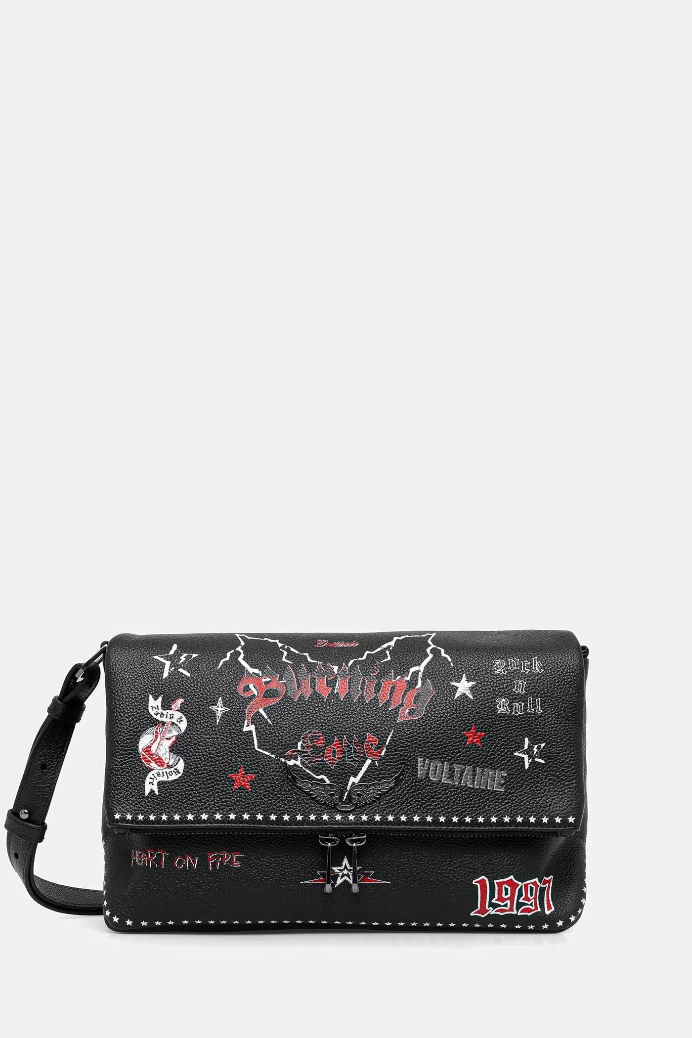 Кожаная сумка ROCKY II GRAINED LEATHER PUNK