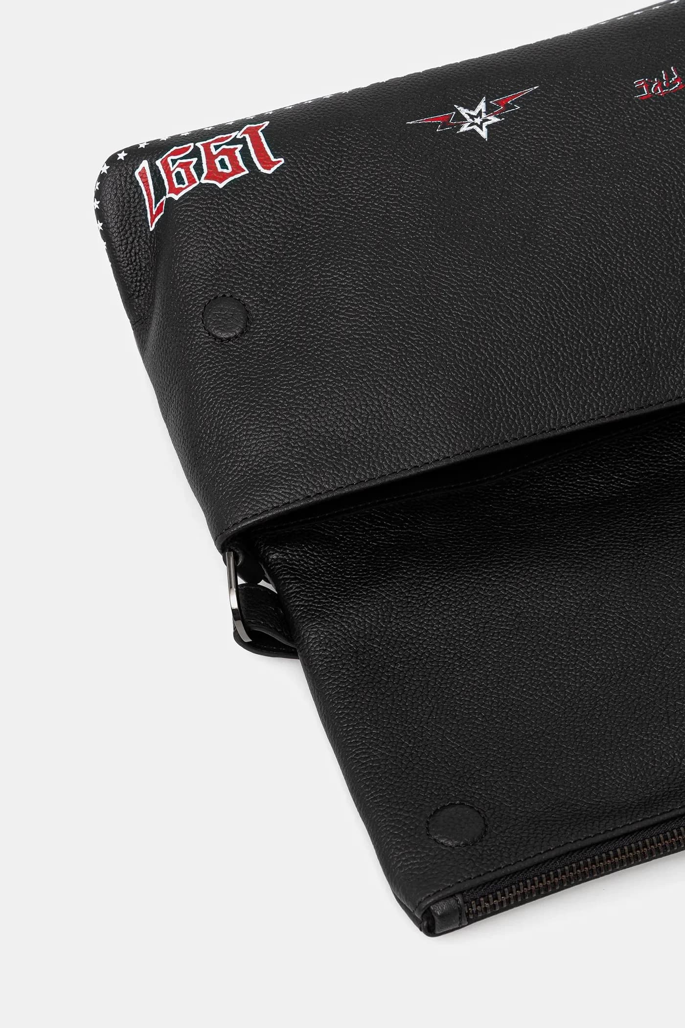 Кожаная сумка ROCKY II GRAINED LEATHER PUNK - фото 5