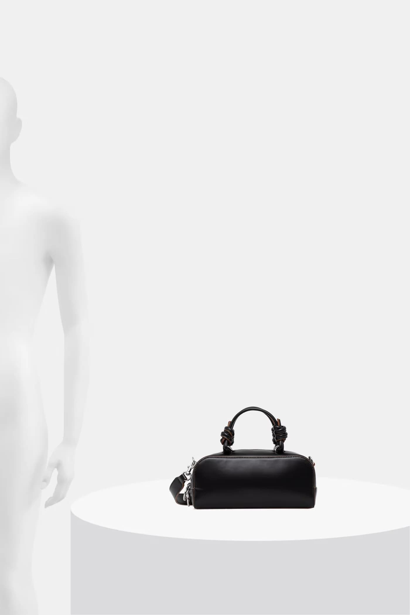 Женская сумка-круассан из искусственной кожи. - фото 6