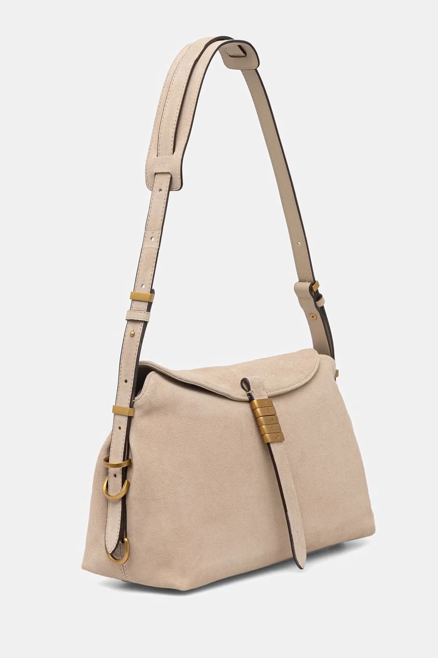 Горизонтальная женская замшевая сумочка - фото 2