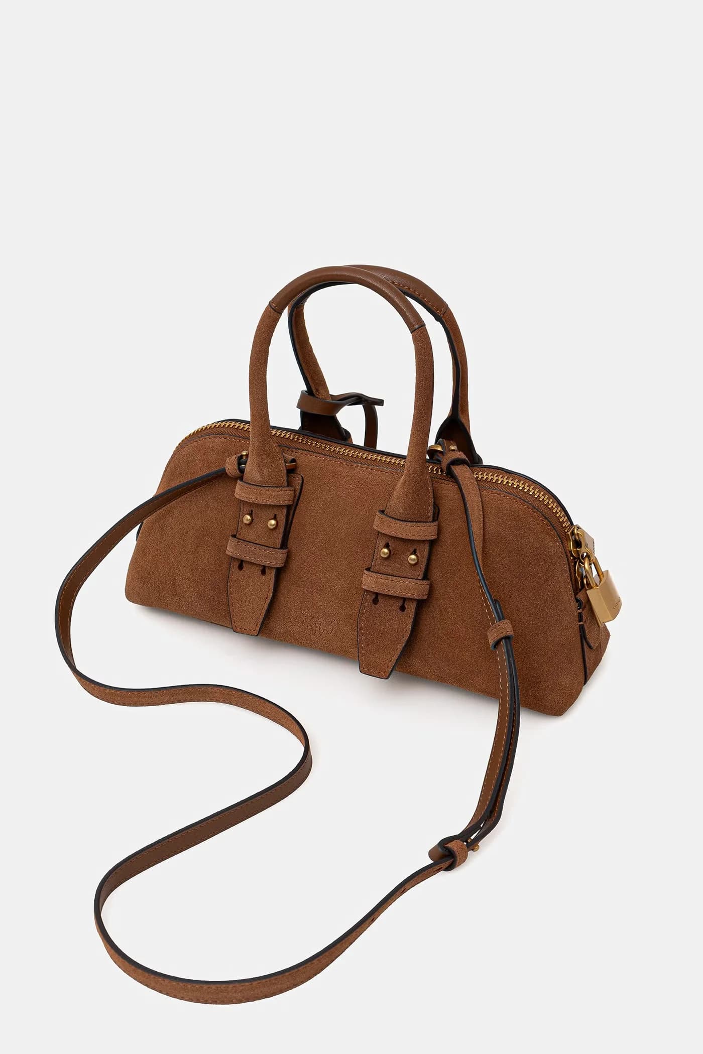 Горизонтальная замшевая сумка - фото 3