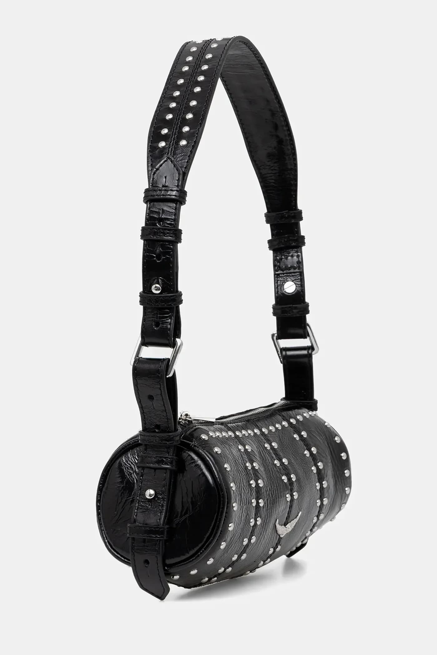 Кожаная сумка LE ROUDOUDOU STUDS - фото 2