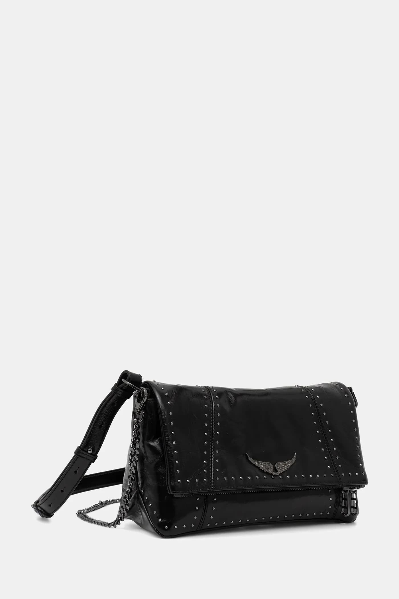 Кожаная сумка ROCKY II VINTAGE PATENT STUDS - фото 2