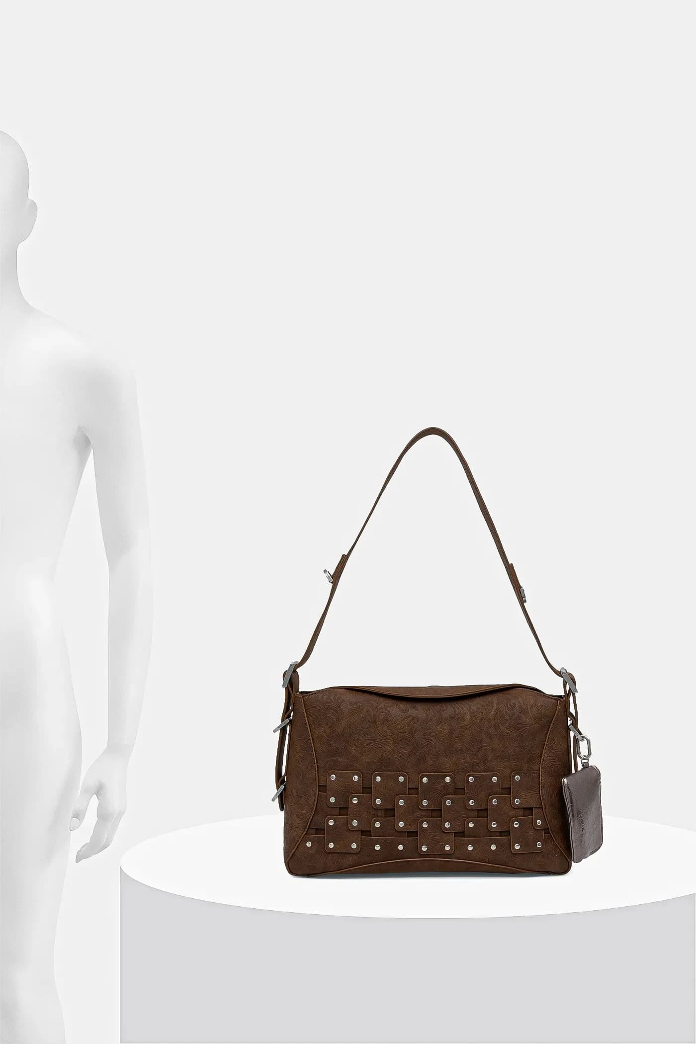 Сумочка NEW PATCH 2 CHOCO - фото 6