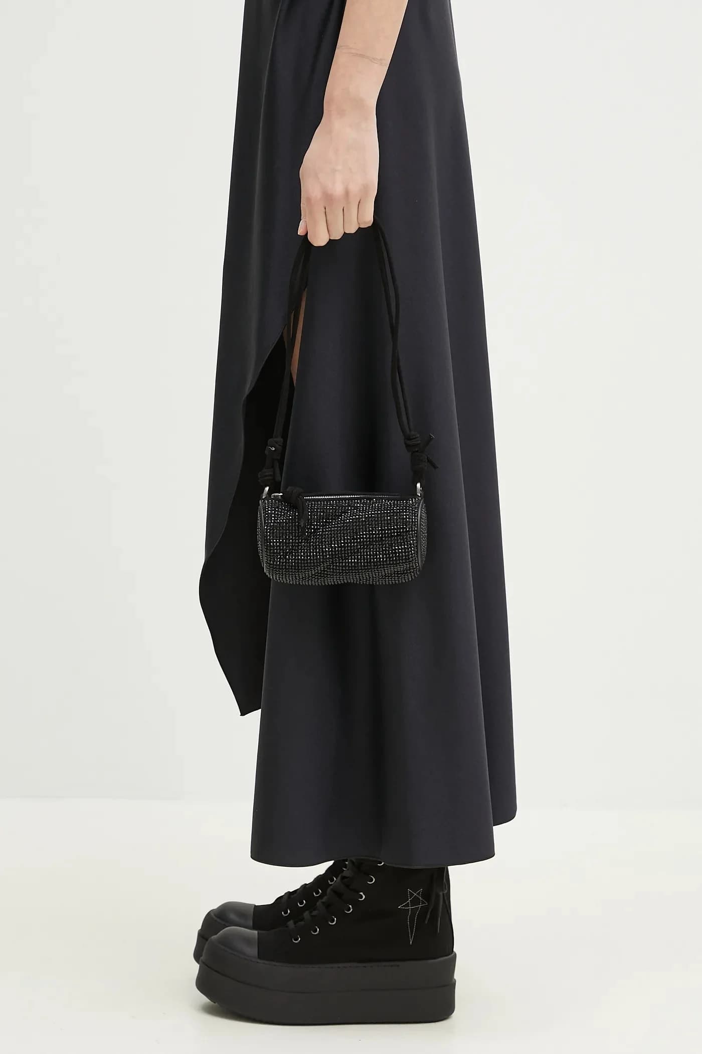 Замшевая сумка Micro Mella со стразами - фото 7