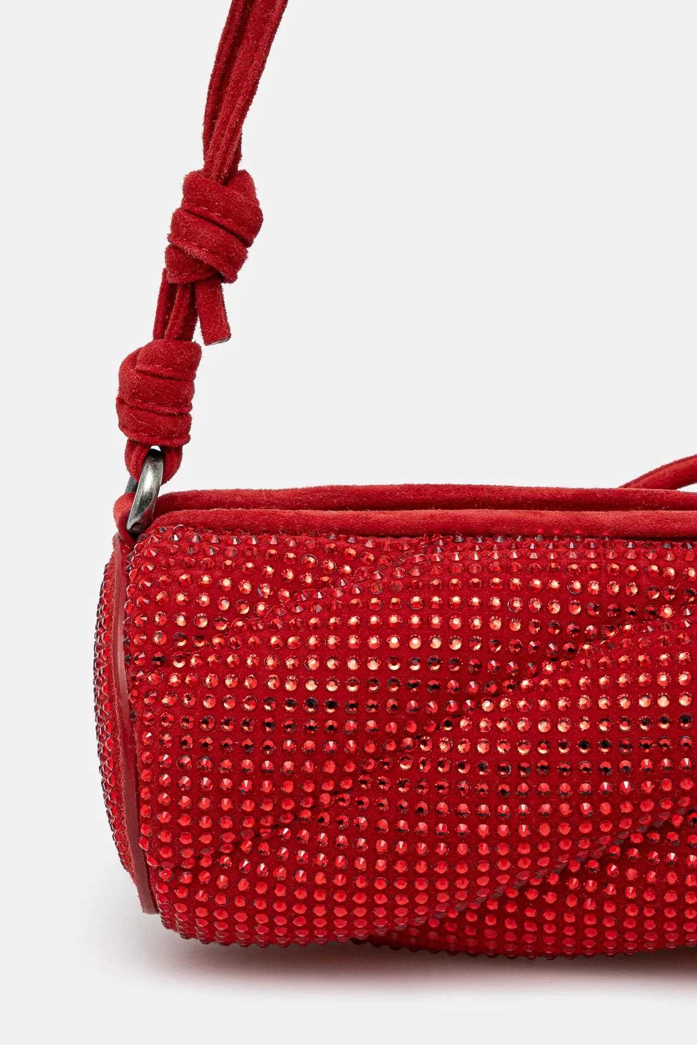 Замшевая сумка Micro Mella со стразами Suede - фото 3