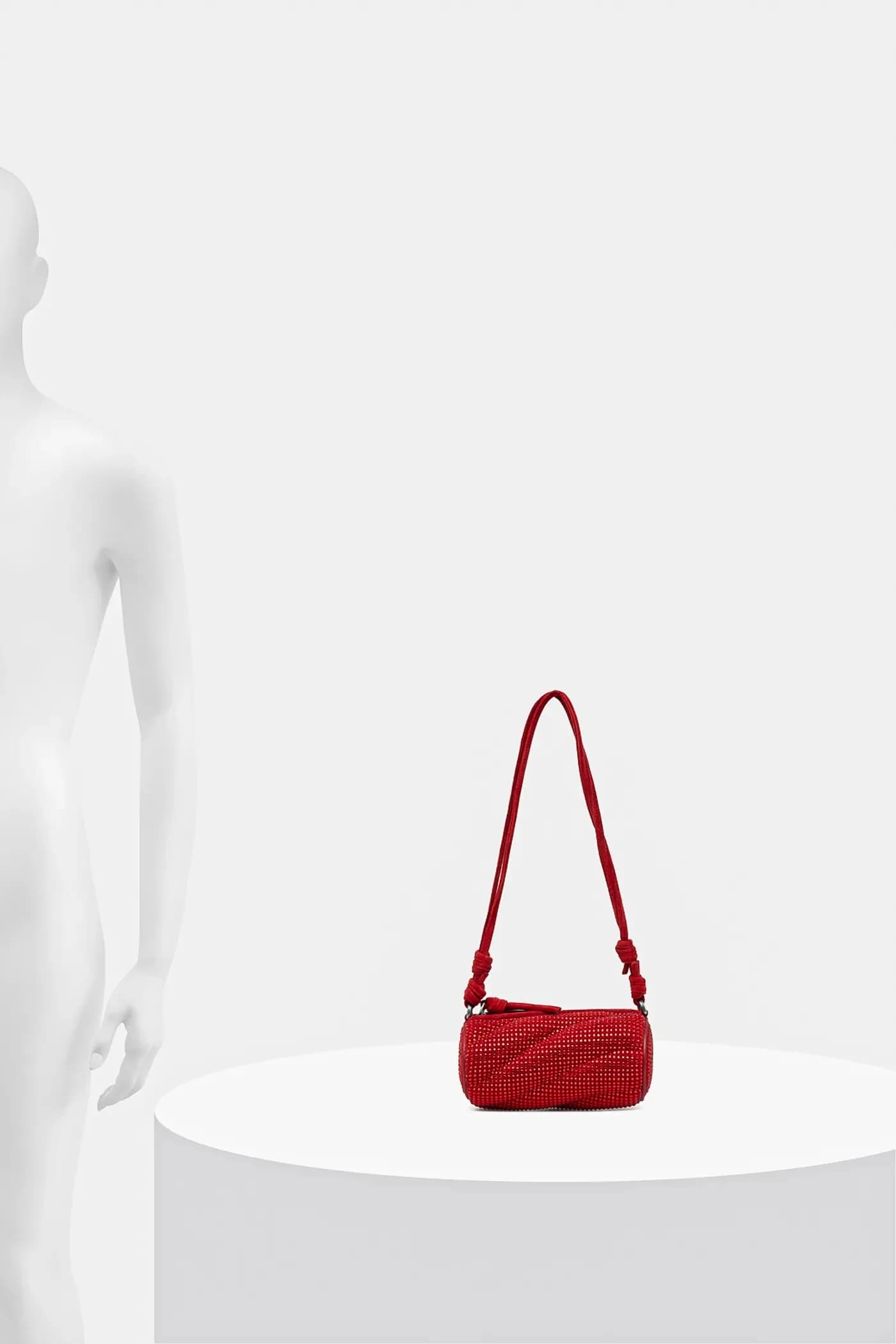 Замшевая сумка Micro Mella со стразами Suede - фото 6