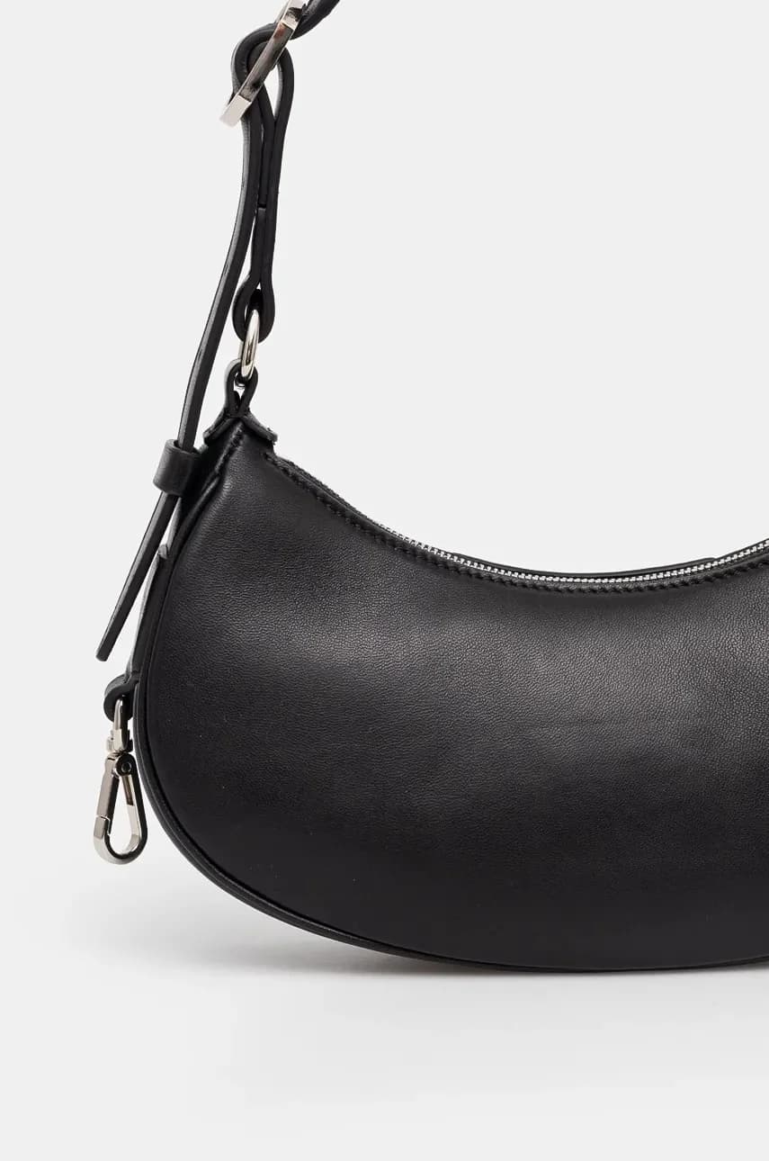 Кожаная сумка с оттенком шелка - фото 3